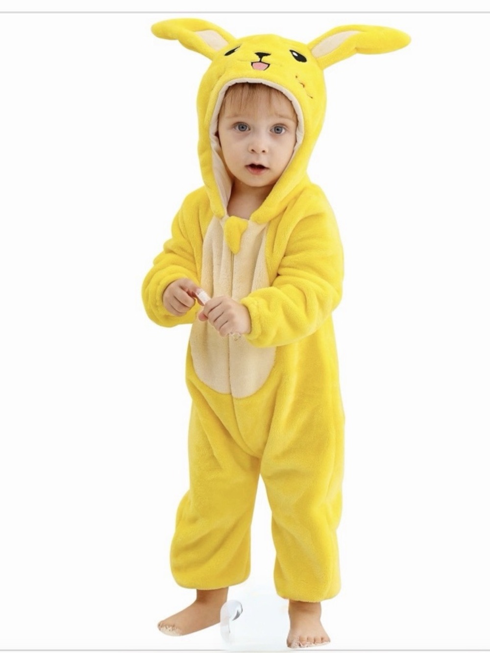 MICHLEY Baby Pikachu Costume Onesie Anime Hooded Jumpsuit Soft Romper Pajamas